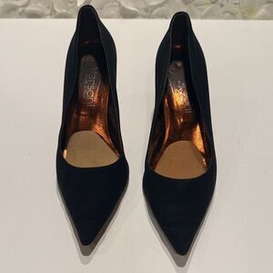 Versani Black Pointed Toe Heels